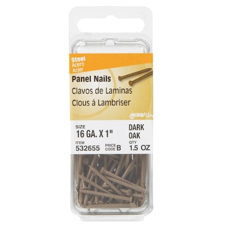 Homecare Products 532655 1.5 oz Panel Nails Dark Oak - 1 in., 6PK HO3304862